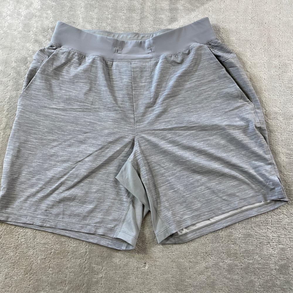 Lululemon THE Shorts Linerless Mens Medium Gray 7" Heathered Gym Workout M7AHPS